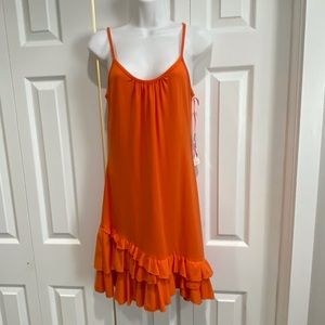 NWT Outlooks Cotton Orange Dress L